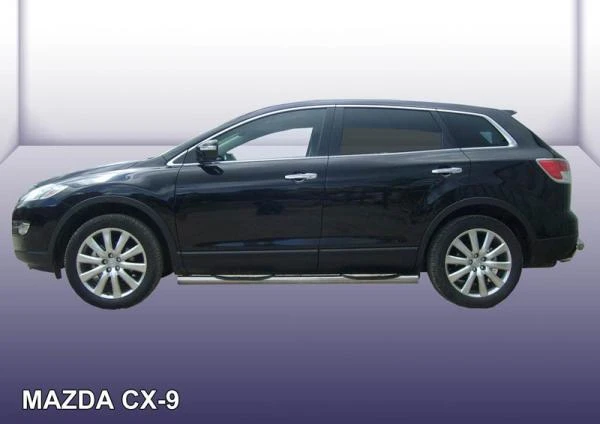 Фото Slitkoff Защита порогов d76 с проступями Mazda CX 9 2007