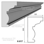 фото Декоративные элементы лепнины - фасадный карниз К-017 из пенопласта