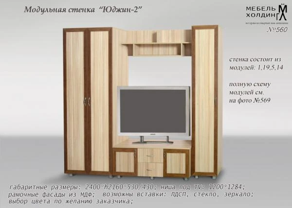 Фото Юджин-2 стенка модульная для гостиной