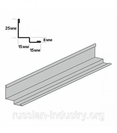 Фото Пристенный кант к подвесному потолку ARMSTRONG Prelude 25x15x3050 мм