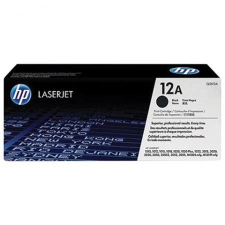 Фото Картридж лазерный HP (Q2612A) LaserJet 1018/3052/М1005 и др., №12А, оригинальный, ресурс 2000 стр.