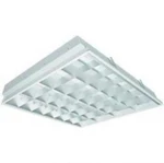 фото Светильник потолочный 600x600 V-образный белый отражатель - OSRAM DEDRA T8 VB KIT 4x18W840 HF 220-240V - 4008321526557