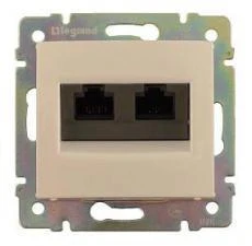 Фото Розетка Valena RJ 45 FTP 2 выхода, без захватов, кат.6, слоновая кость | арт. 774133 | Legrand