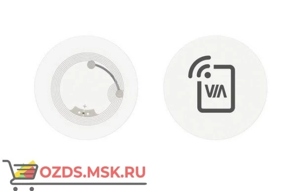 Фото VIA NFC TAG WHITE NFC метка для настройки подключения мобильных устройств к системам для совместной работы VIA; цвет белый