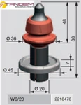 фото Резец дорожный Wirtgen W6/20 с усиленной шайбой