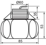 фото Светильник потолочный 10W 220V/50Hz 600Lm 3000K прозрачный хром JD159; 27822