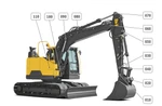 фото Пальцы и втулки рабочего оборудования экскаваторов VOLVO EC210BLC и EC240BLC