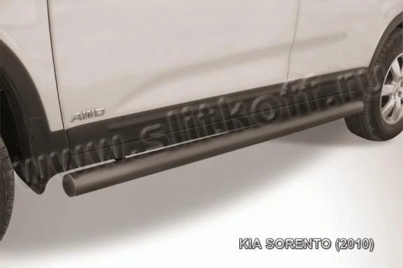 Фото Slitkoff Пороги d76 труба черные KIA SORENTO (2010)