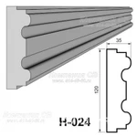 фото Декоративные элементы лепнины - фасадный декор наличник Н-024 на окна из пенопласта