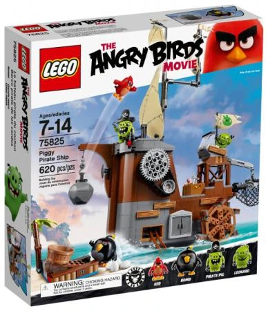 Фото Lego Дания Конструктор Lego The Angry Birds Movie 75825 Piggy Pirate Ship (Лего 75825 Пиратский корабль Свинок)