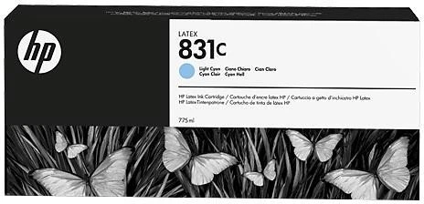 Фото HP 831C 775-ml Light Cyan Latex Ink Cartridge