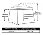 фото Раскрывающийся тентовый шатер Бордовый 3х3м.