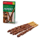 фото Печенье-соломка LOTTE "Pepero Almond", с шоколадной начинкой, в картонной упаковке, 36 г