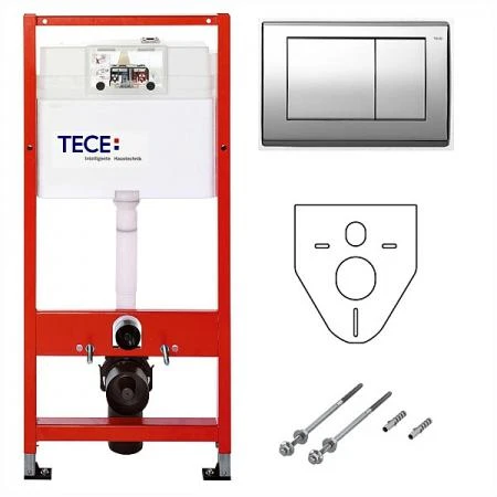 Фото TECE Base K400321 Комплект инсталляции для установки подвесного унитаза (хром)