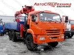 фото КамАЗ-43118 (бортовой) с манипулятором Kanglim KS2056H (с буровой навеской)