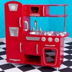 Фото №2 Игрушка кухня из дерева "Винтаж", цвет Красный (Red Vintage Kitchen) (53173_KE)