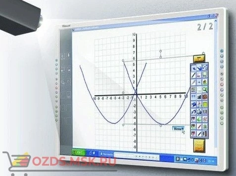 Фото Интерактивная доска 112 IQBoard PS S112, резисторная технология, USB, RS232