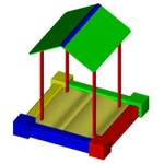 фото Песочница-Домик П-3.1