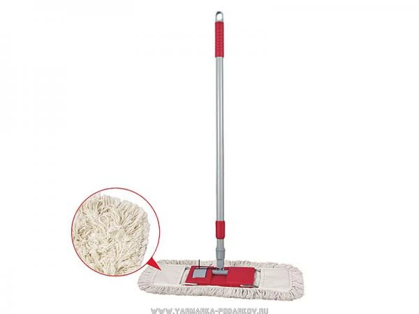 Фото Швабра-флаундер flat mop , насадка-100 проц. хлопок, без упаковки