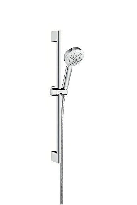 Фото Hansgrohe Crometta 100 1jet EcoSmart 26655400 Душевой гарнитур (хром/белый)