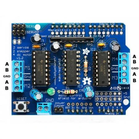 Фото Модуль управления двигателями L293D (motor control shield)