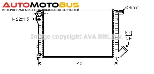 Фото Радиатор охлаждения двигателя AVA QUALITY COOLING CNA2198