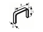 фото Скобы 14 мм тип 53 ( 1000 шт.) BOSCH