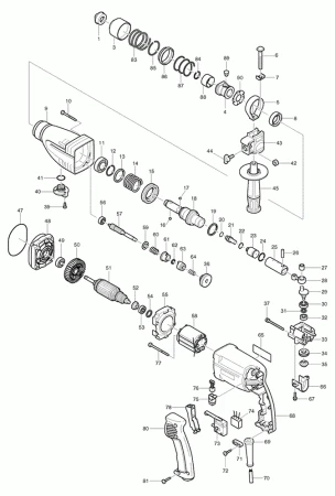 Фото Makita Плоская шайба 8 для HR2410/ перфоратор Makita HR2431 рис.( 73)