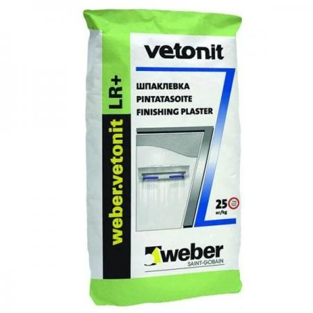 Фото Шпатлевка Weber.Vetonit LR+ финишная для сухих помещений 25 кг