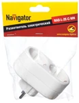 фото Розетки, вилки PRORAB Разветвитель Navigator 94670 NAD-L-2E-C-WH