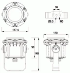 фото Прожектор светодиодный энергосберегающий P-8-WI-XX-XX RGB