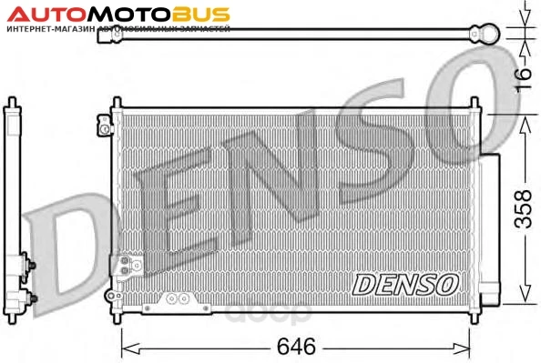 Фото Радиатор кондицинера 646×358 Denso DCN40009