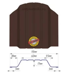 фото Металлический штакетник (евроштакетник) широкий 115мм RAL 8017 Шоколад