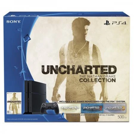 Фото Sony Игровая приставка Sony PlayStation 4 (500Gb) + Uncharted: The Nathan Drake Collection