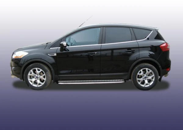 Фото Slitkoff Защита порогов d42 с листом Ford Kuga 2008