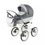 фото Коляска 2 в 1 BeBe-mobile Santana 227w серая с белым