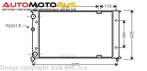 Фото Радиатор охлаждения двигателя Ava VWA2192