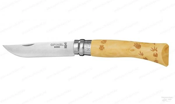 Фото Нож Opinel серии Tradition Nature №07, клинок 8 см, рукоять с рисунком Рисунок Следы