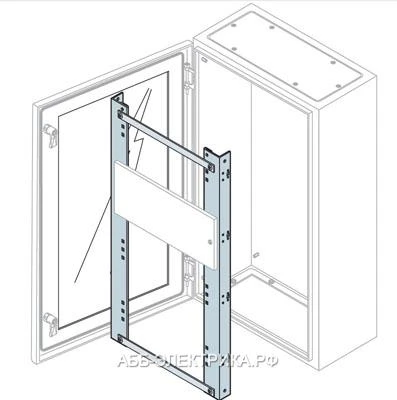Фото Панель для распределительного щита ABB 14 модулей 600ммx400мм 3 DIN-рейки