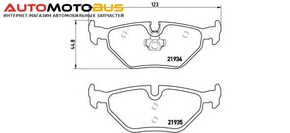 Фото Комплект тормозных колодок Brembo P06025