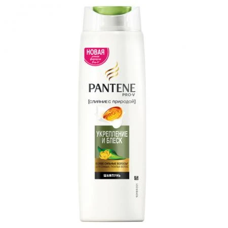 Фото Шампунь 400 мл, PANTENE (Пантин) "Слияние с природой", укрепление и блеск