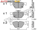 фото Комплект тормозных дисковых колодок TRUSTING 1087.0