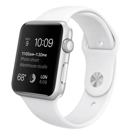 Фото Apple Умные часы Apple Watch Sport 42mm Silver with Sport Band White (MJ3N2)