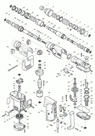 Фото Makita Шпилька 4 перфоратор Makita HR5001C рис.( 92)