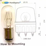 фото MAB-T15-D (130V/25W) - Лампа накаливания для светосигнальной колонны байонетное крепление 15мм 130V/25W Autonics