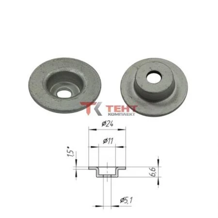 Фото Соединительная шайба тента к крыше D=24 мм