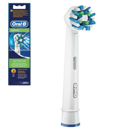 Фото Насадки для электрической зубной щетки ORAL-B (Орал-би) Cross Action EB50, комплект 2 шт.