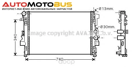 Фото Pадиатор системы охлаждения мкпп MB Viano all 03 Ava MSA2356