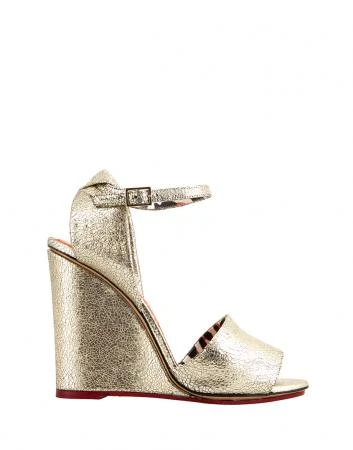 Фото Charlotte Olympia Босоножки из металлизированной кожи Mischievous Wedges