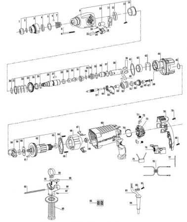 Фото Интерскол Дроссель перфоратора П-30/900ЭР (рис. 76)